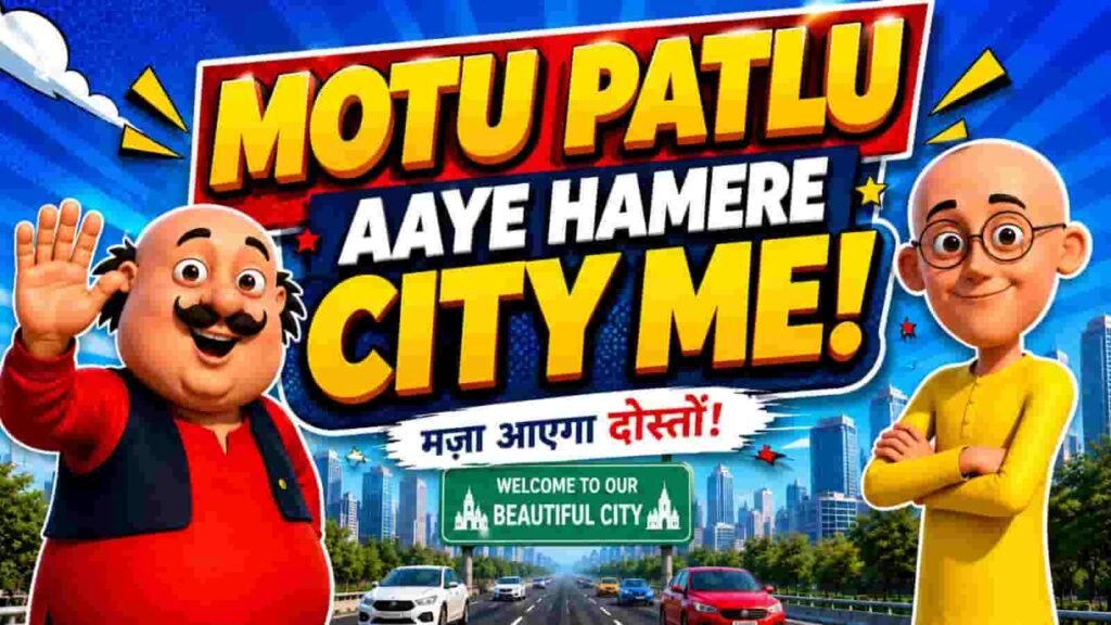 cartoon AI video editing prompt - VIDEO PROMPT :-Characters: (Motu Character 1), (Patlu Character